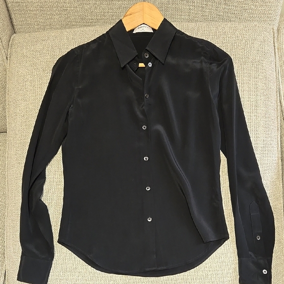 Babaton Tops - Elegant Black Dress Shirt